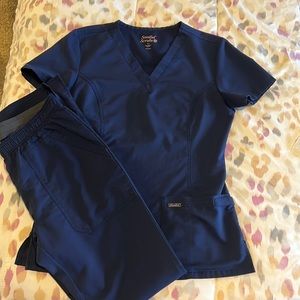 Small Navy Scrub Set